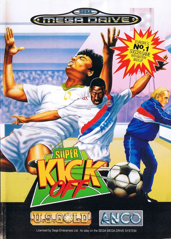 Super Kick Off box art for Sega Mega Drive